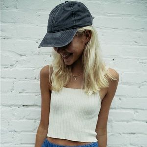 BRANDY MELVILLE Grey Baseball Hat